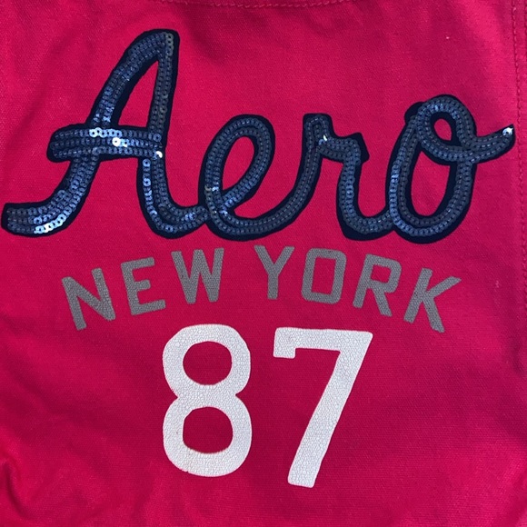 Aeropostale Canvas Tote Bag Fuschia - Picture 2 of 6